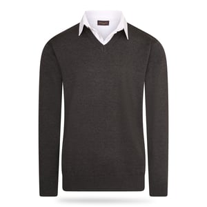Cappuccino Italia Tröjor Mock Pullover Antracitgrå