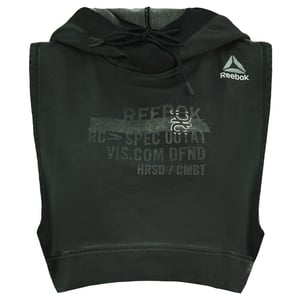 Reebok Combat Glory Sleeveless Training Cropped Black Womens Hoody BK3879