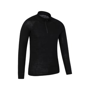Mountain Warehouse Heren Merino II Base Layer Top (Zwart)