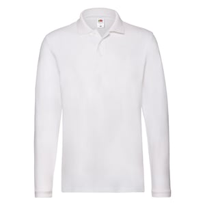 Fruit of the Loom Heren premium poloshirt met lange mouwen