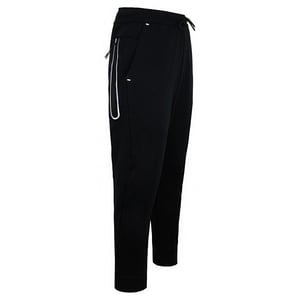 Nike Slim Fit Stretch Waist Black Logo Mens Reflective Trim Track Pants CU4500