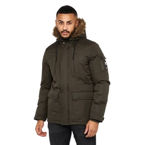 Crosshatch Heren Parkmoore Parka (Donkere Olijf)
