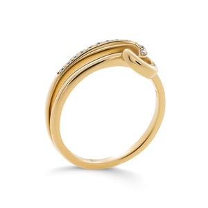 Orphelia 'Ida' Dames 925 Sterling Zilveren Ring - Goud ZR-7521/G