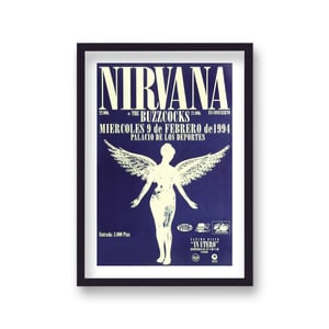 Nirvana Buzzcocks Vintage Concert Poster Spanish