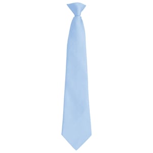 Premier Unisex volwassen kleuren modieuze effen Clip-On stropdas (Middenblauw)