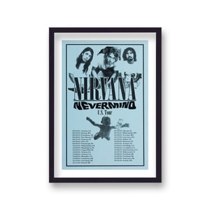 Nirvana Nevermind US Tour Vintage Music Poster
