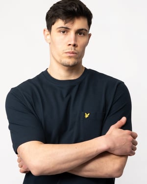 Lyle & Scott Plain Mens Pique Pocket T-shirt med fickor
