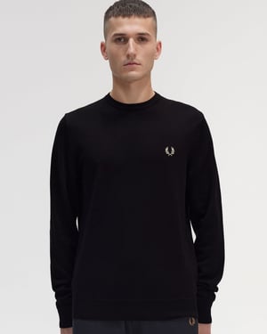 Fred Perry Mens Classic Crew Neck Jumper