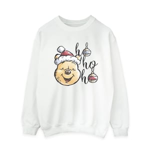Disney Dames/Dames Winnie The Pooh Ho Ho Baubles Sweatshirt (Wit)