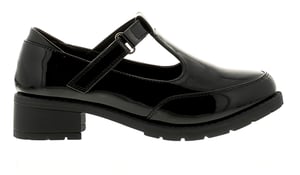Miss Riot Girls Shoes School Kirsty Touch Fastening black