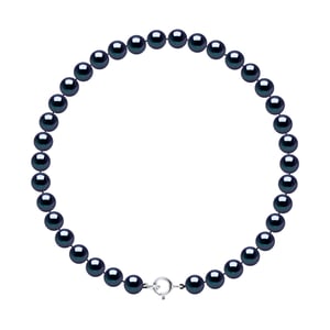 DIADEMA - Bracelet - Real Freshwater Pearls - Black Tahitian Style