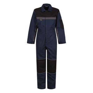 Regatta Barn/Kids Kontrastfärgad jumpsuit med snäppfunktion (Marinblå/Svart)