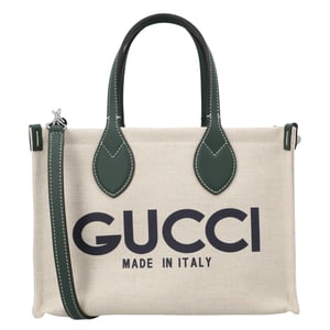 Gucci liten toteväska med Gucci-mönster grön