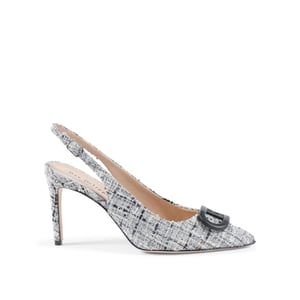 Slinky Boucle Slingback - Black