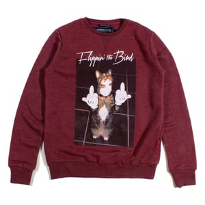 Criminal Damage Burgundy 'Flippin' Sweatshirt