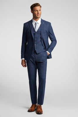 Andes Plain Slim Jacket in Blue