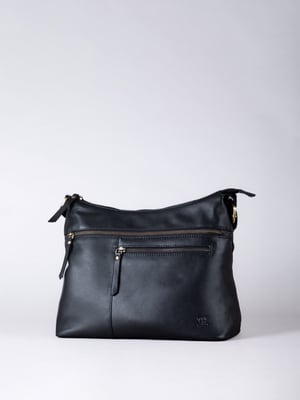 Winleigh Leather Shoulder Bag in Black