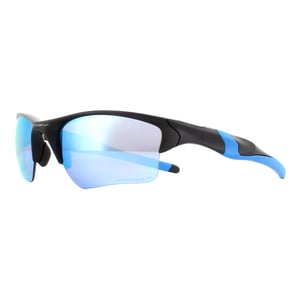 Oakley Wrap Mens Matte Black Prizm Deep H2O gepolariseerde zonnebril