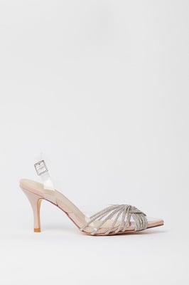 Brooke Crystal Sling Back Court Shoes