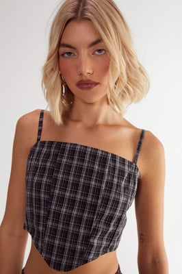 Check Corset Top