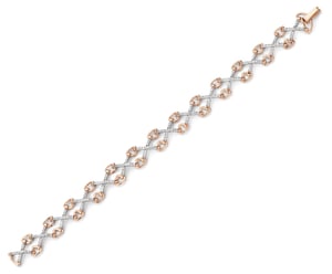 Orphelia Dames 925 Sterling Zilveren Armband - Roze ZA-7212