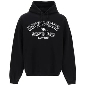 Dsquared2 losse pasvorm Santa Dan logo zwarte hoodie
