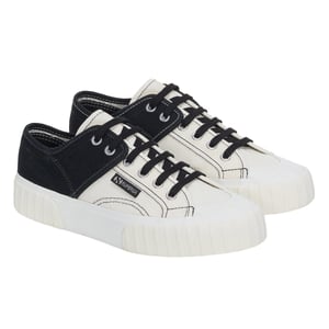 Superga Dames/Dames Kleurblok Trainers (Zwart/Blauw/Oranje)