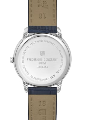 Frédérique Constant Moneta Moonphase Unisex Horloge Blauw FC-206N3S6