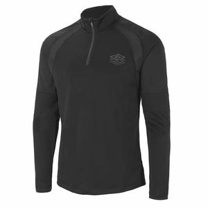 Umbro Graphic Logo Långärmad Svart 1/4 Zip Up Herr PTF Topp 65846G KMK