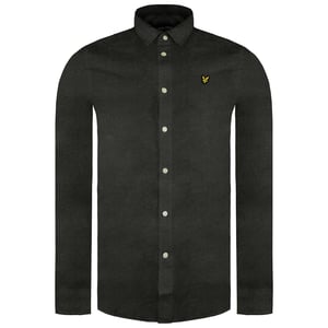 Lyle & Scott Multi Yarn Brushed Mens Dark Green Shirt