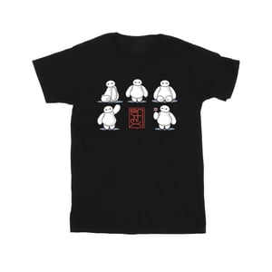 Disney Mens Big Hero 6 Baymax Many Poses T-Shirt (Black)
