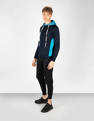 Takeshy Kurosawa Pullover med huva Herr Blå
