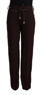 Patrizia Pepe Vrouwen Zwarte Hoge Taille Rechte Formele Broek