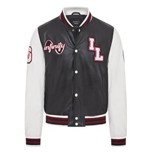 Heren honkbal leren Letterman bomberjack - Ashwood