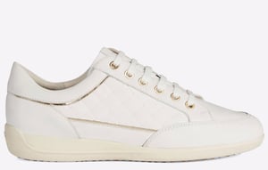 Geox D MYRIA Imitatieleer Dames Witte Sneakers