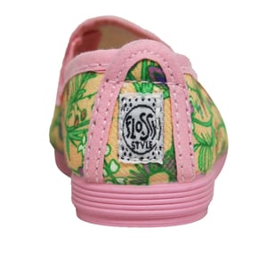 Flossy Style Denia Kids Pink/Green Plimsolls