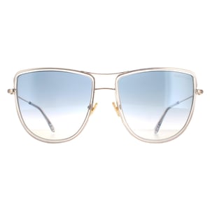 Tom Ford Aviator Womens Shiny Rose Gold Smoke Gradient Tina FT0759