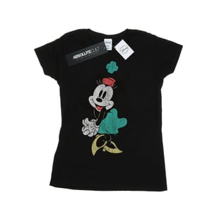 Disney Dames/Dames Minnie Mouse Shamrock Hat Katoenen T-Shirt (Zwart)