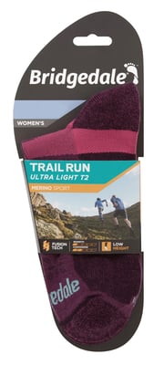 Bridgedale - Womens Sport Ultralight Merino Low Socks - Damson