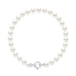 Armband Gekweekte Parels Zoetwater 6-7mm White Luxury White Gold Clasp