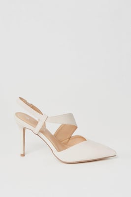 Evie Asymmetric Pointed Stiletto High Heel Court Shoes