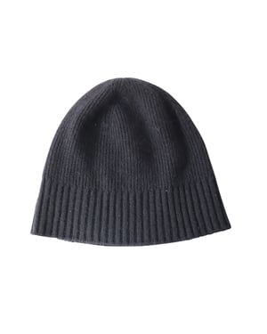 Burberry Knitted Beanie in Black Cashmere