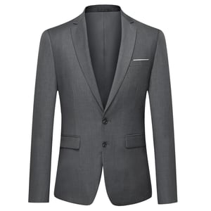 Mörkgrå Blazer Tvåknappad Blazer