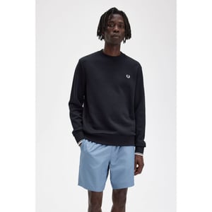 Herr Fred Perry Rundhalsad Sweatshirt i Svart