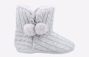 Fleet & Foster Apple Knitted Bootie Slipper Womens