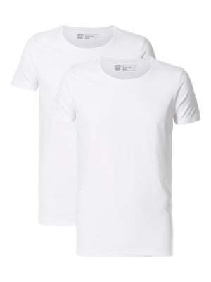Petrol Industries - Heren 2-pack Basic T-shirts Ronde Hals - Wit
