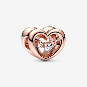Pandora 'Strålande Hjärta' Kvinnors Guldpläterad Metalldel - Ros 782493C01