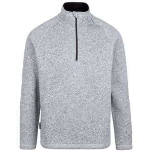 Trespass Mens Corsham Marl Half Zip Fleece Top (Grey)