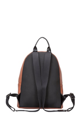 LEATHER TWO-TONE ZIP AROUND BACKPACK