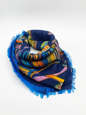 Blue Multi Print Scarf